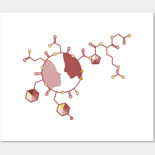 oxytocin hormone molecule Posters and Art